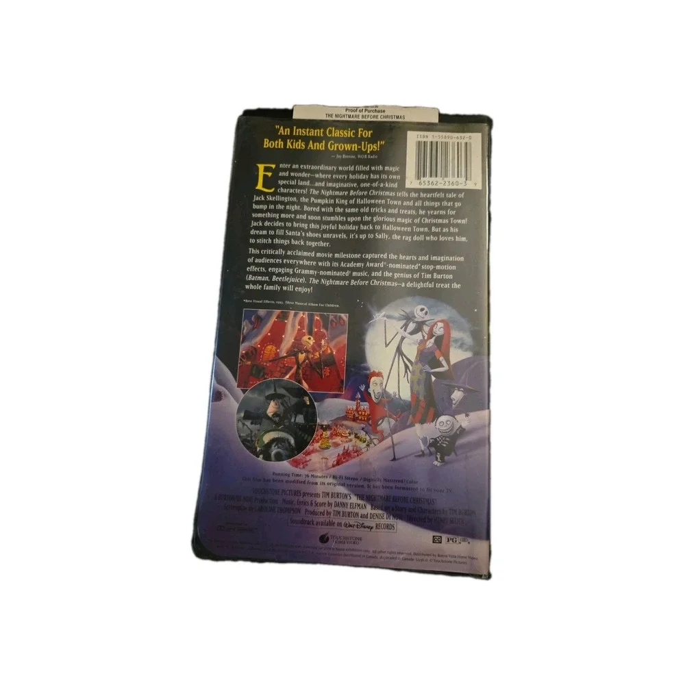 Vintage 1994 The Nightmare Before Christmas VHS
